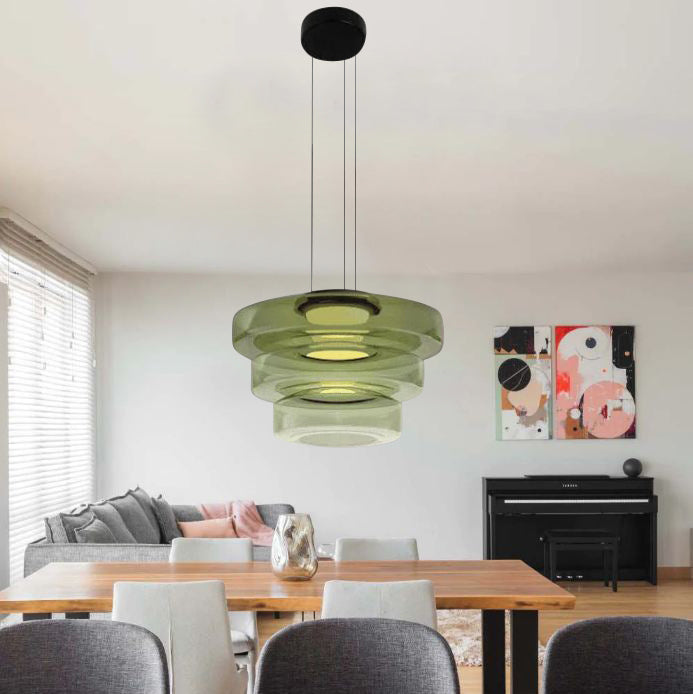 Bauhaus Style Glass Pendant Light