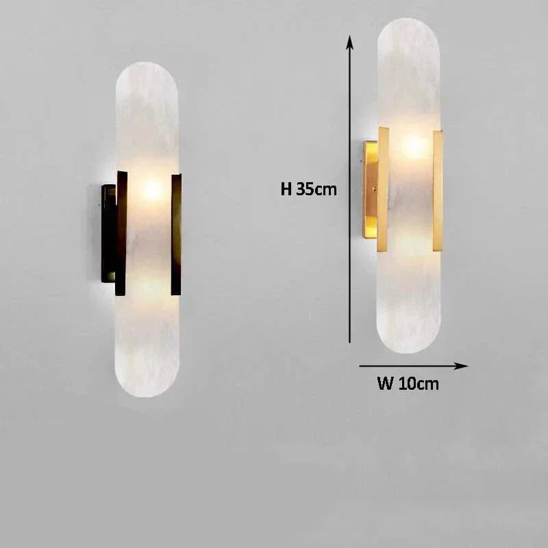 "Elegant black & gold LED wall lamp with sleek metal finish, perfect for modern interiors, offers stylish, warm lighting."