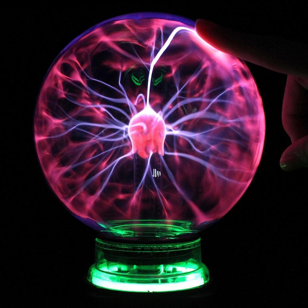 Interactive Plasma Globe Light for Touch-Activated Home Decor