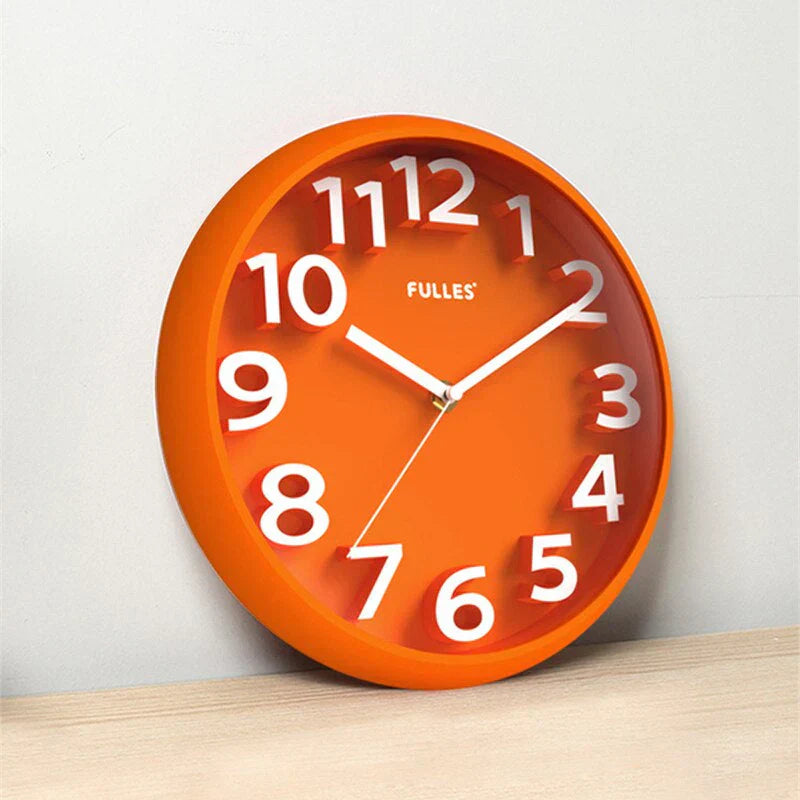 Modern minimalist wall clock with sleek black rim and silent operation, enhancing any room with its sophisticated design.