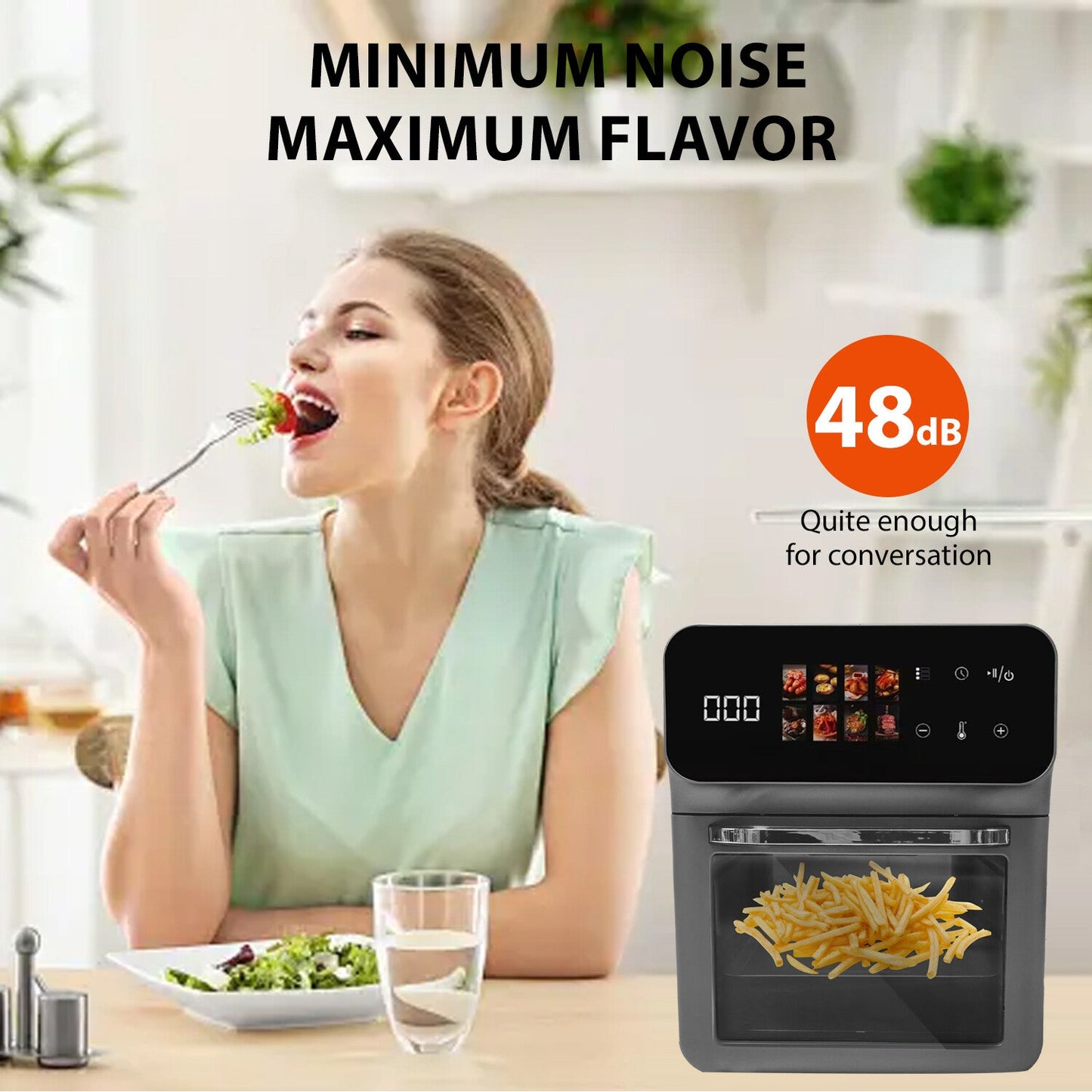 16L Large Digital Air Fryer Oven – 3-Tier Healthy Cooker