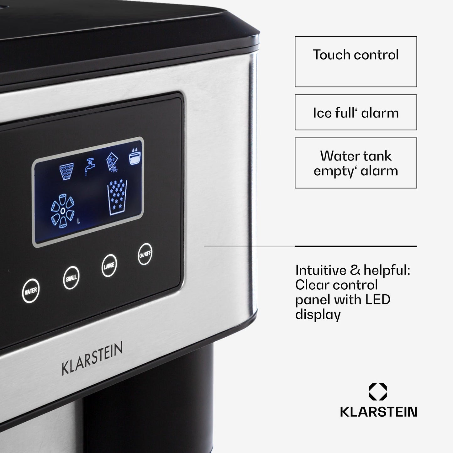 Klarstein Ice Age Crush 3-in-1 Ice Cube Maker & Crusher