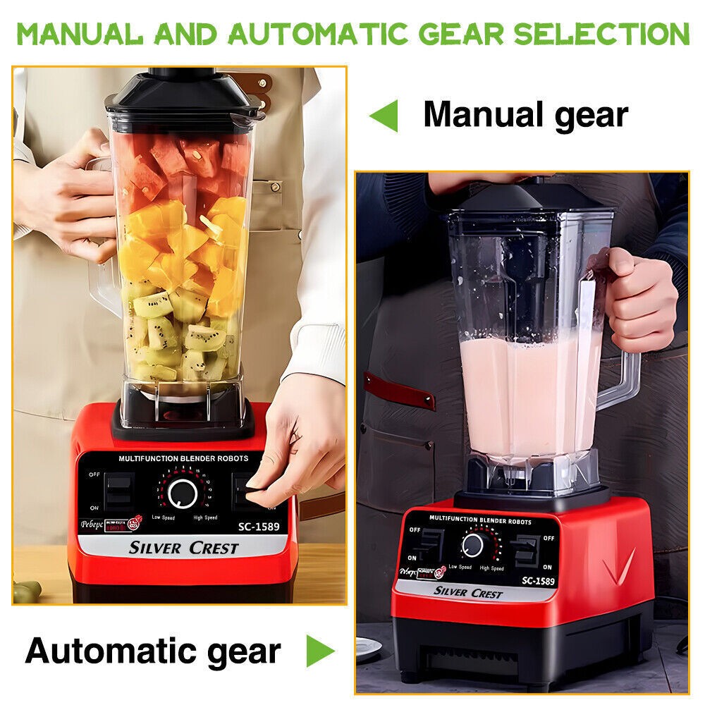 4500W Commercial Blender with 2 Jugs
