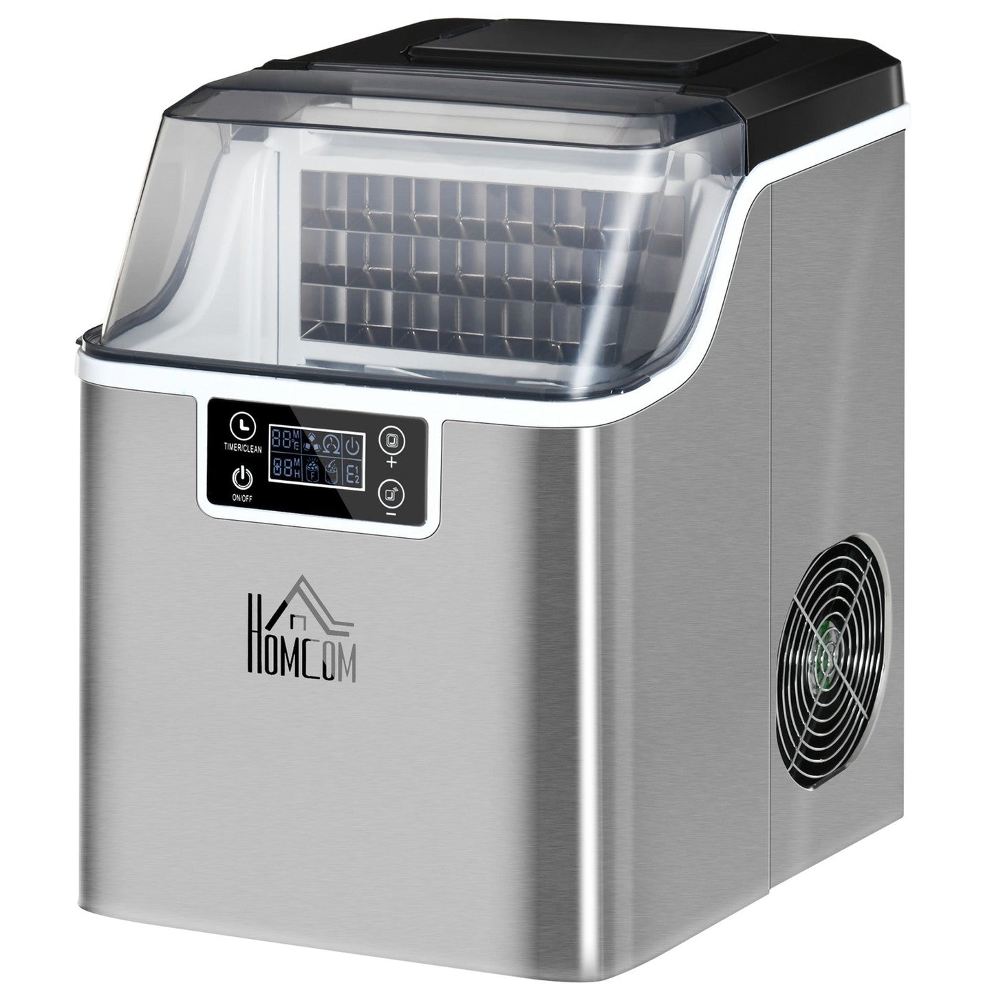 HOMCOM 20kg Countertop Ice Cube Maker