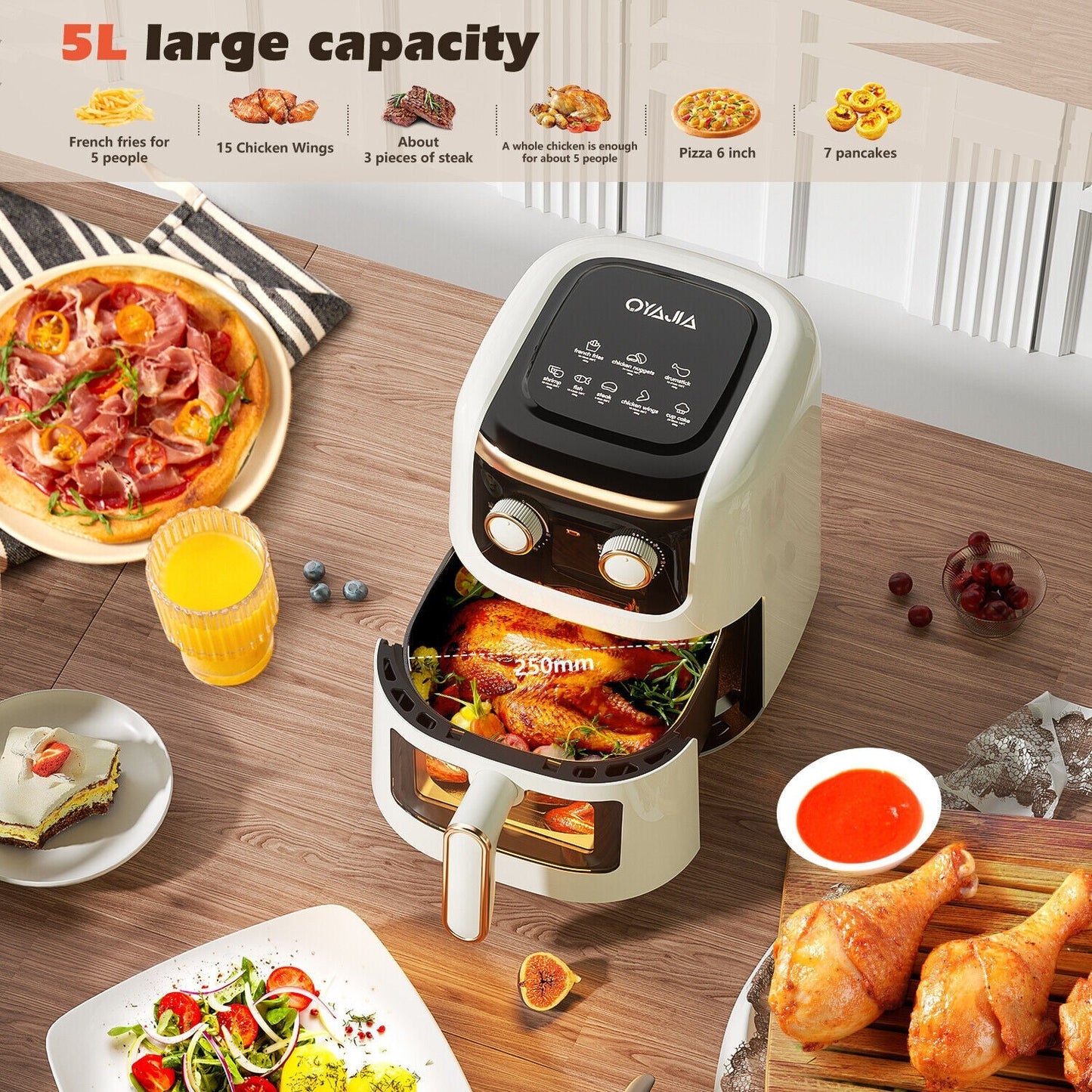 Uten 5L Digital Air Fryer