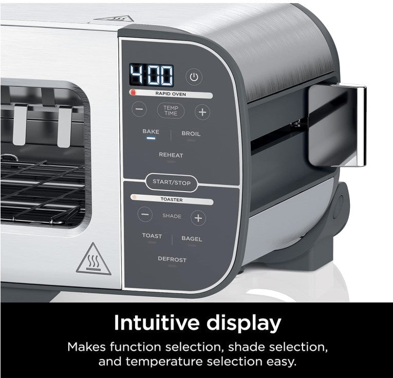 Ninja Foodi 2-in-1 Flip Toaster & Oven – 2-Slice Stainless Steel