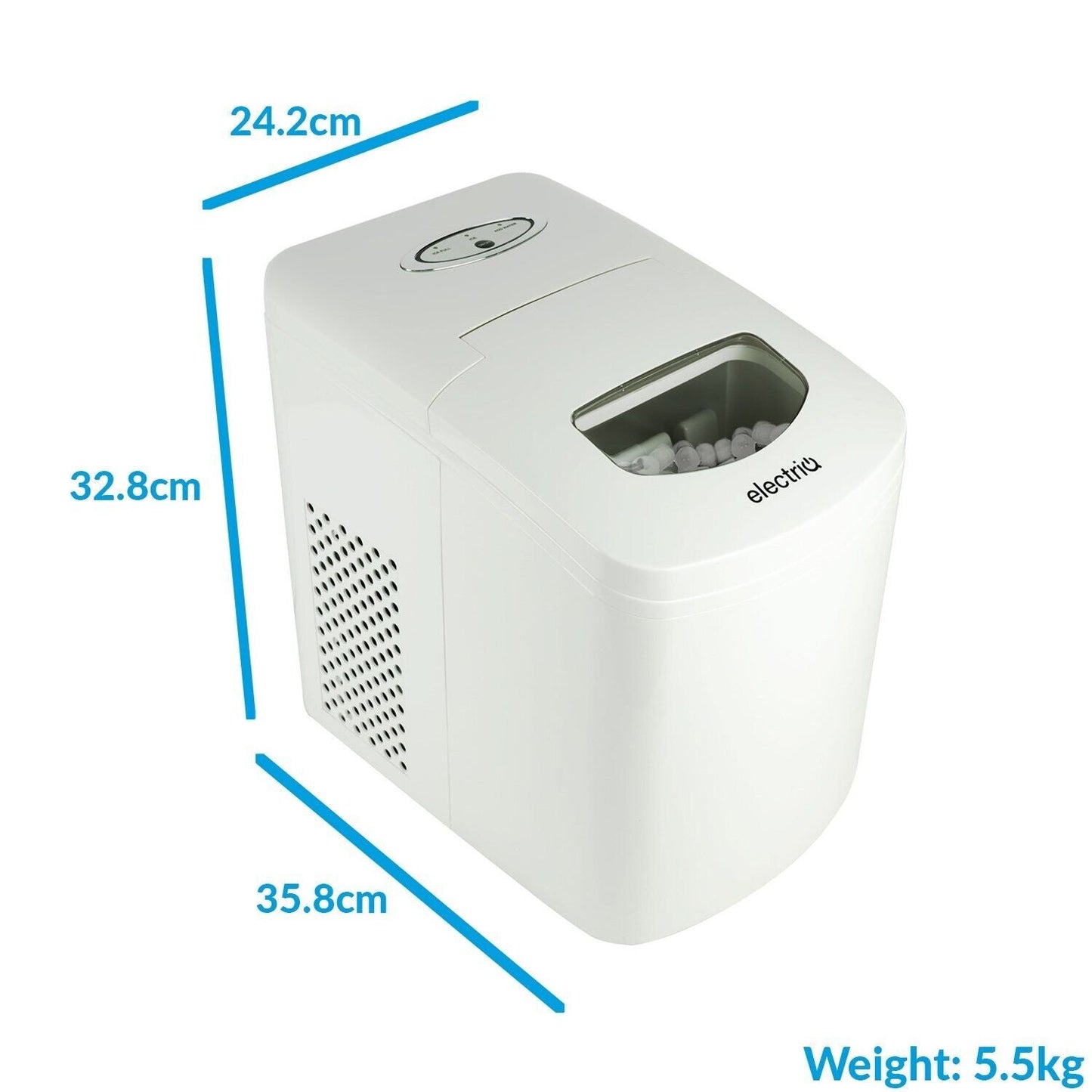 electriQ Portable Countertop Ice Cube Maker