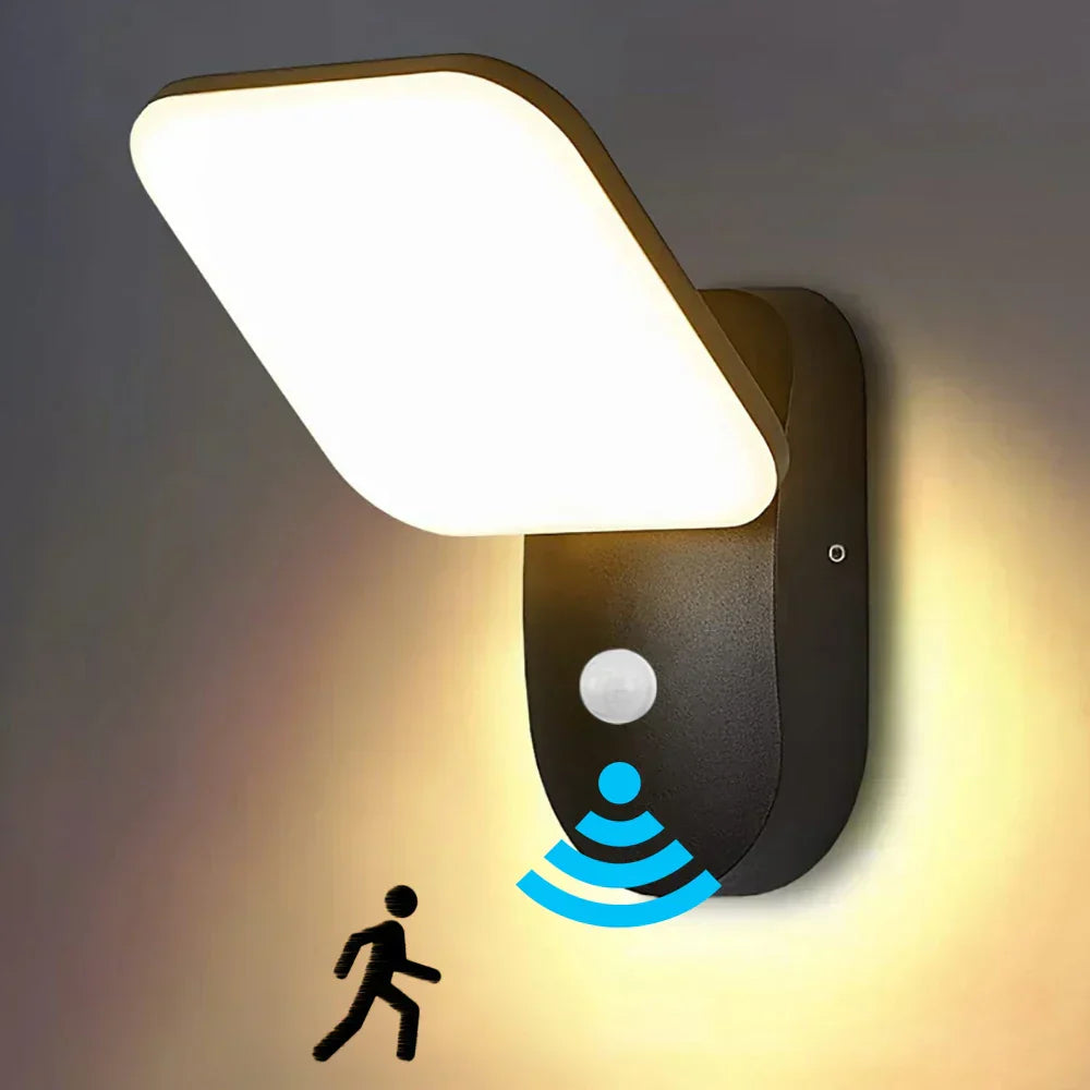 Waterproof Outdoor LED Wall Light with PIR Motion Sensor