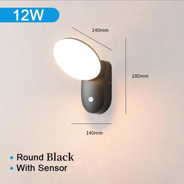 Waterproof Outdoor LED Wall Light with PIR Motion Sensor