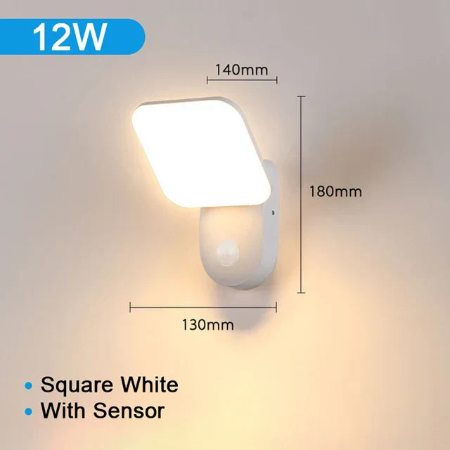 Waterproof Outdoor LED Wall Light with PIR Motion Sensor
