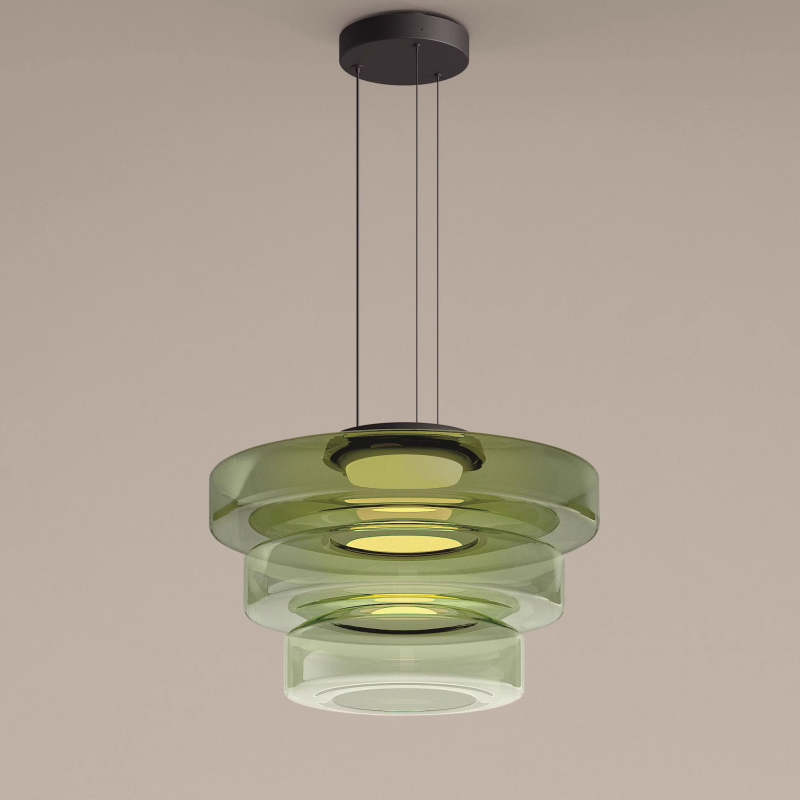 Bauhaus Style Glass Pendant Light