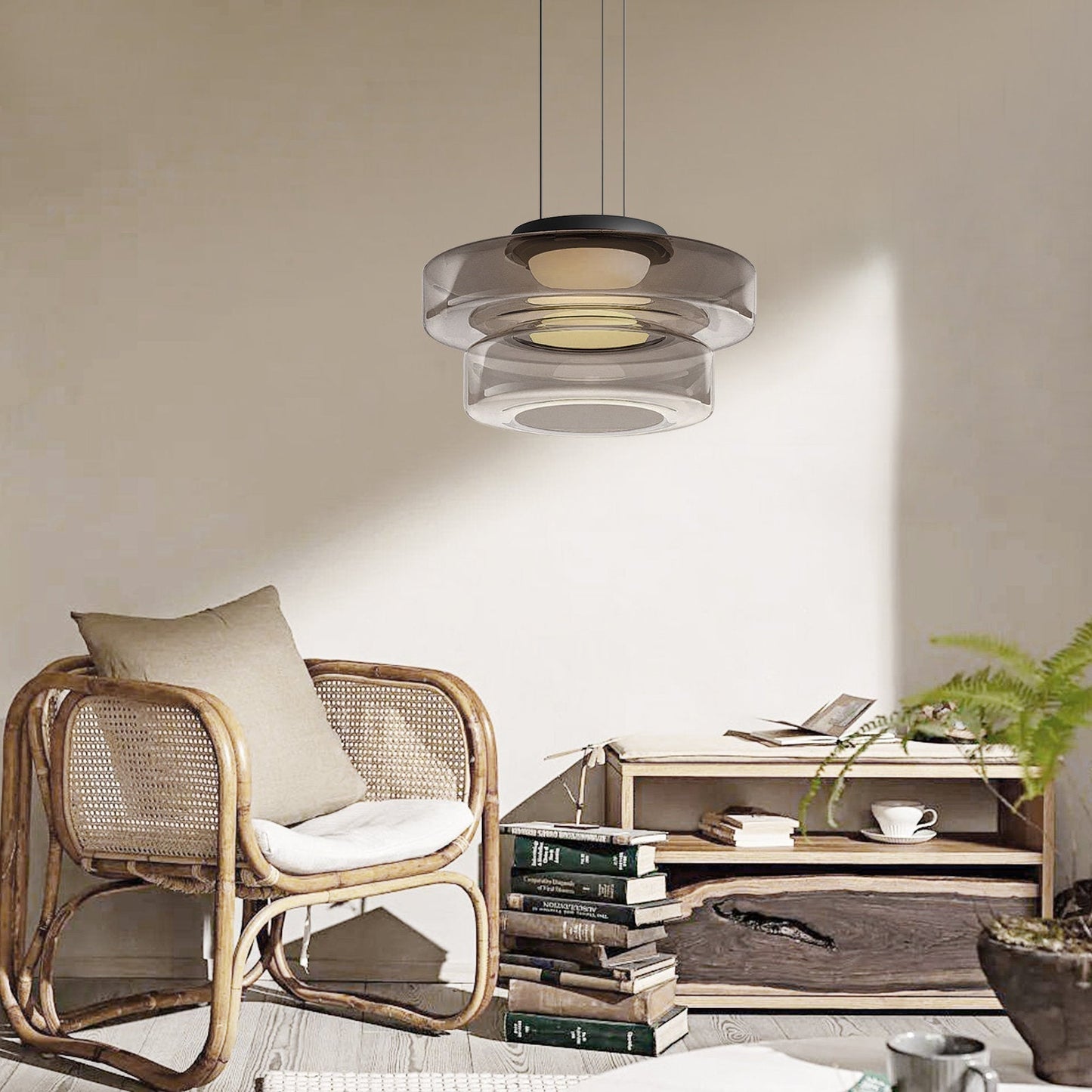 Bauhaus Style Glass Pendant Light