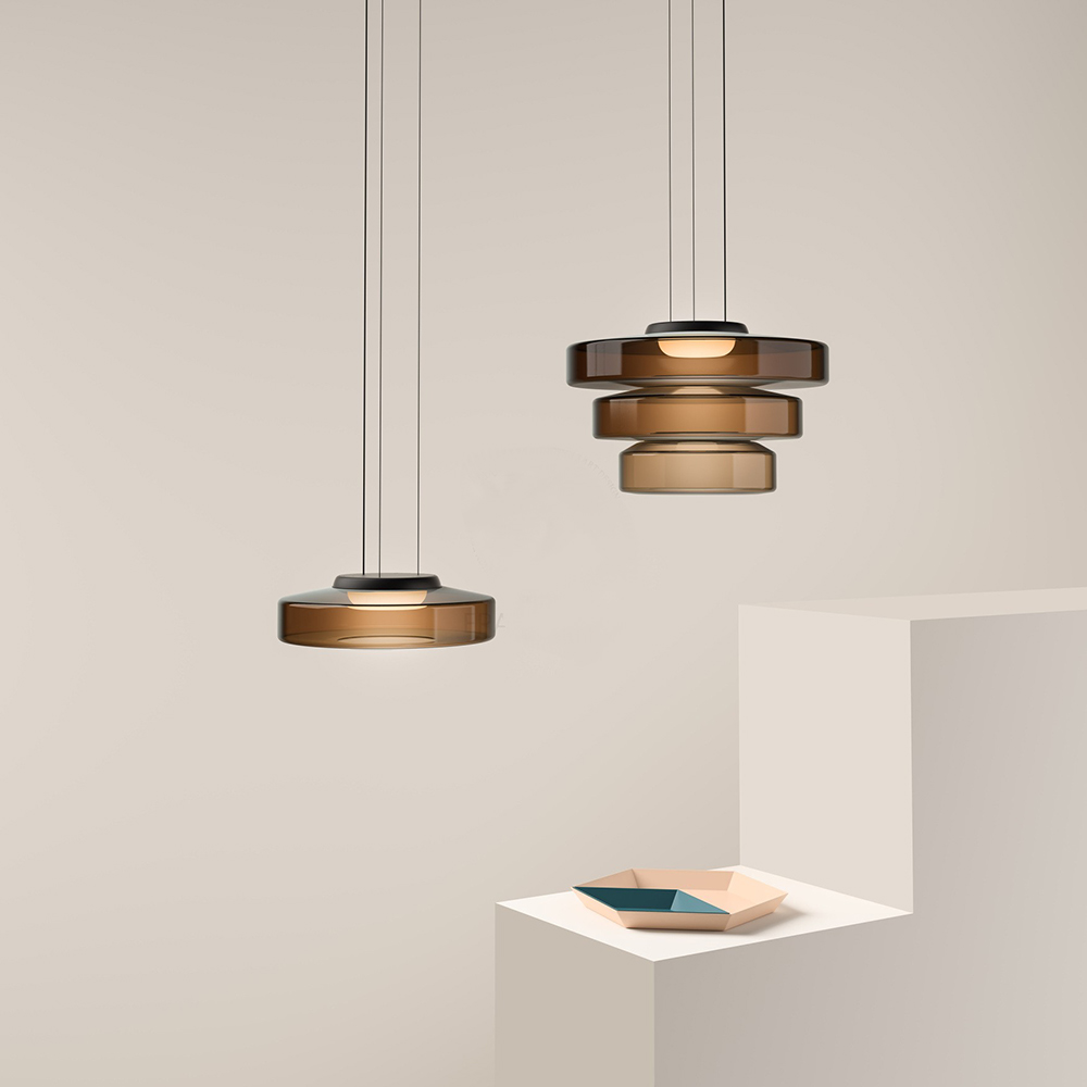 Bauhaus Style Glass Pendant Light