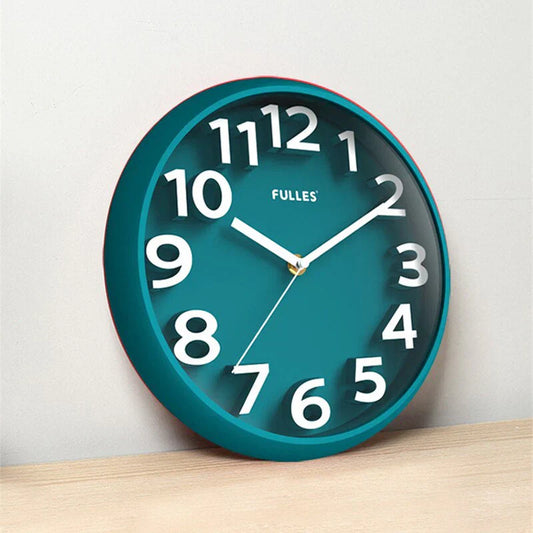 Modern minimalist wall clock with sleek black rim and silent operation, enhancing any room with its sophisticated design.