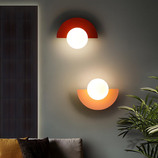 Nordic Style Metal Wall Lamp - Modern Semicircle LED Light