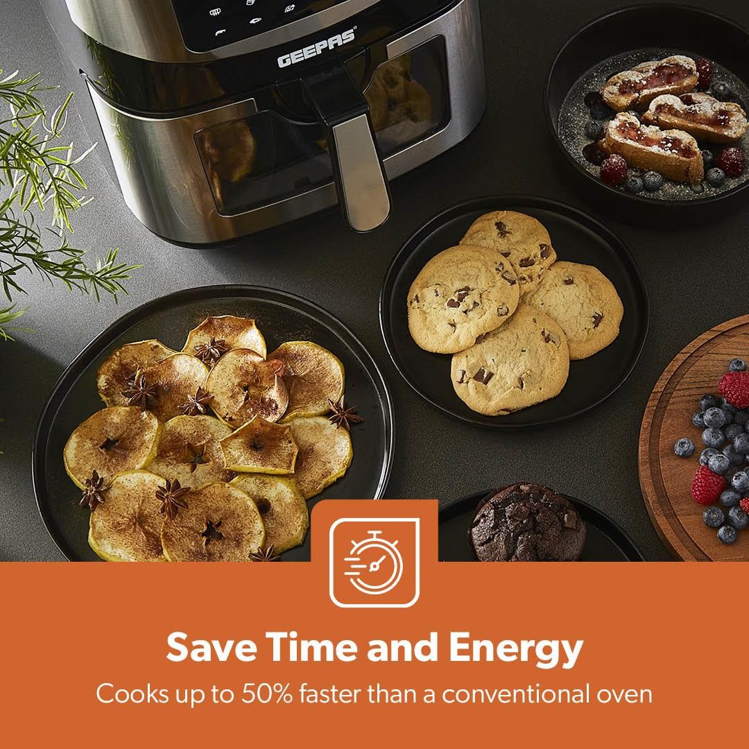 Geepas 9.2L Digital Air Fryer – Rapid Healthy Cooking with Vortex Technology