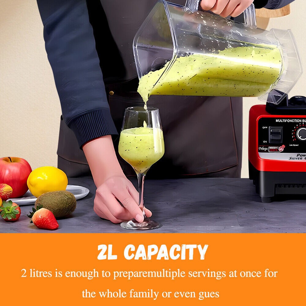 4500W Commercial Blender with 2 Jugs