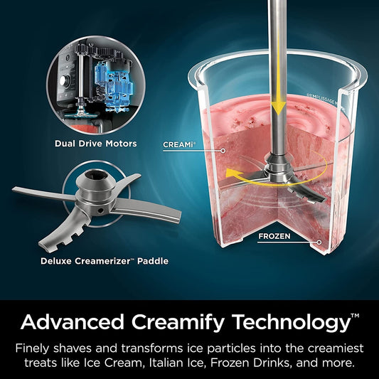 Ninja CREAMi Deluxe 11-in-1 XL Ice Cream Maker with Two 24-Oz Pints