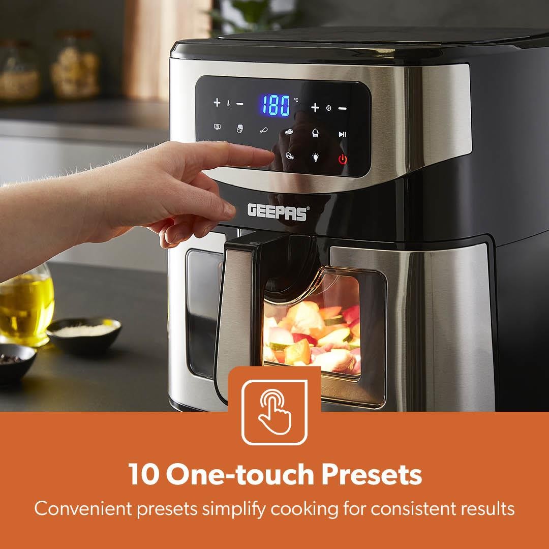 Geepas 9.2L Digital Air Fryer – Rapid Healthy Cooking with Vortex Technology