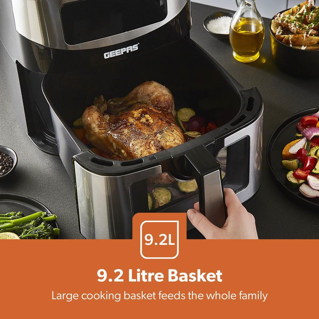 Geepas 9.2L Digital Air Fryer – Rapid Healthy Cooking with Vortex Technology