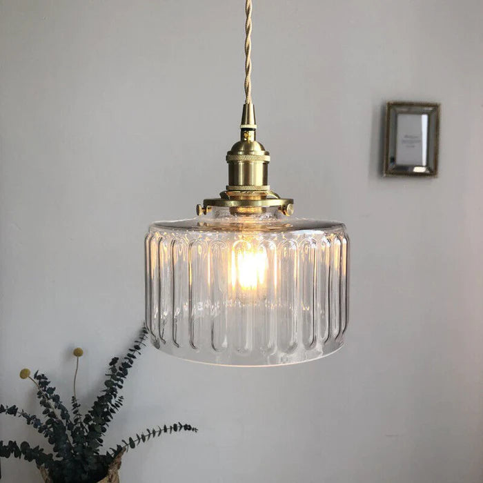 Vintage Crystal Glass Pendant Lamp for Elegant Settings