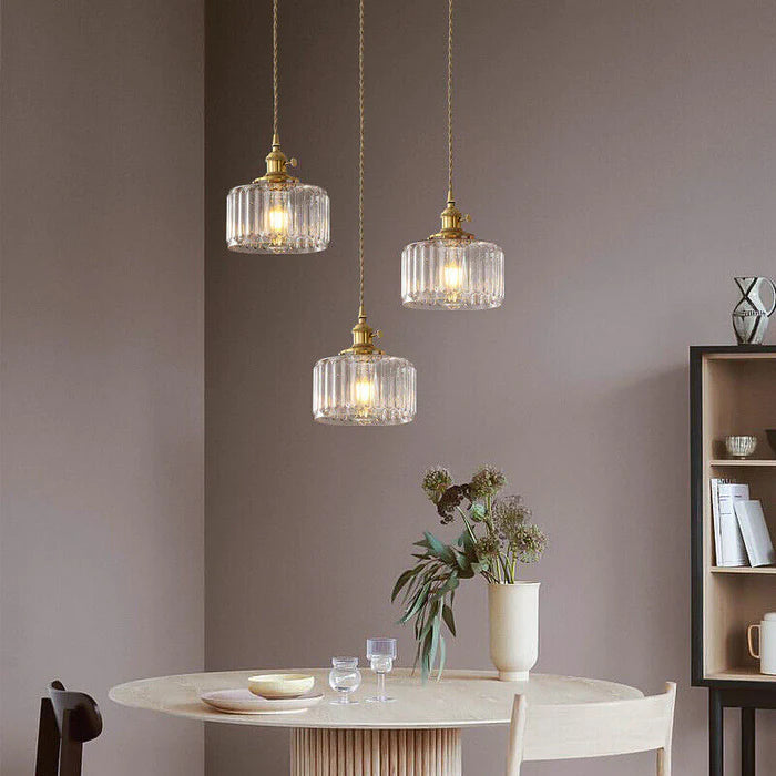 Vintage Crystal Glass Pendant Lamp for Elegant Settings