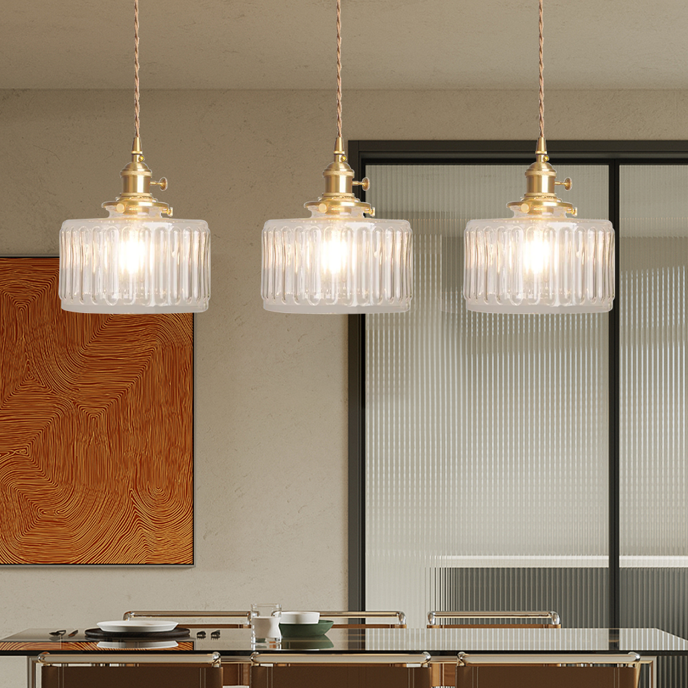 Vintage Crystal Glass Pendant Lamp for Elegant Settings