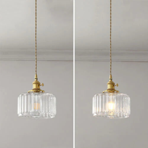 Vintage Crystal Glass Pendant Lamp for Elegant Settings