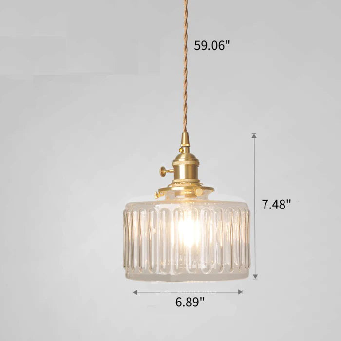 Vintage Crystal Glass Pendant Lamp for Elegant Settings