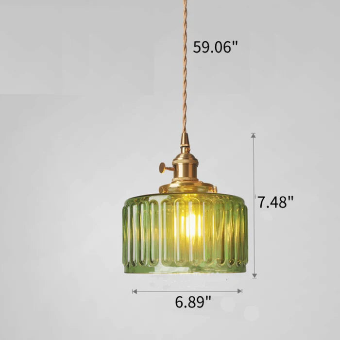 Vintage Crystal Glass Pendant Lamp for Elegant Settings