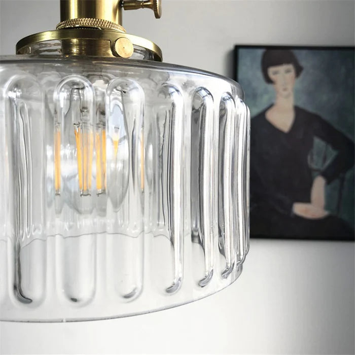 Vintage Crystal Glass Pendant Lamp for Elegant Settings