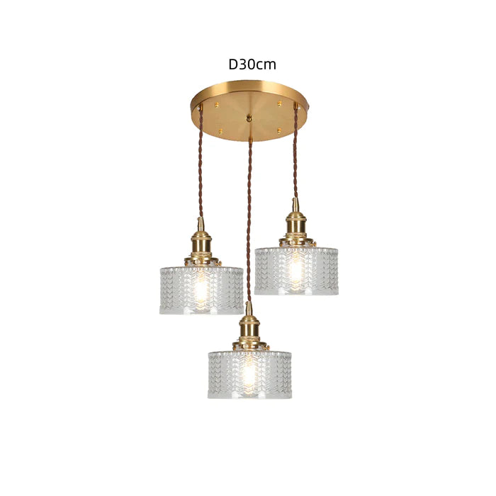 Vintage Crystal Glass Pendant Lamp for Elegant Settings