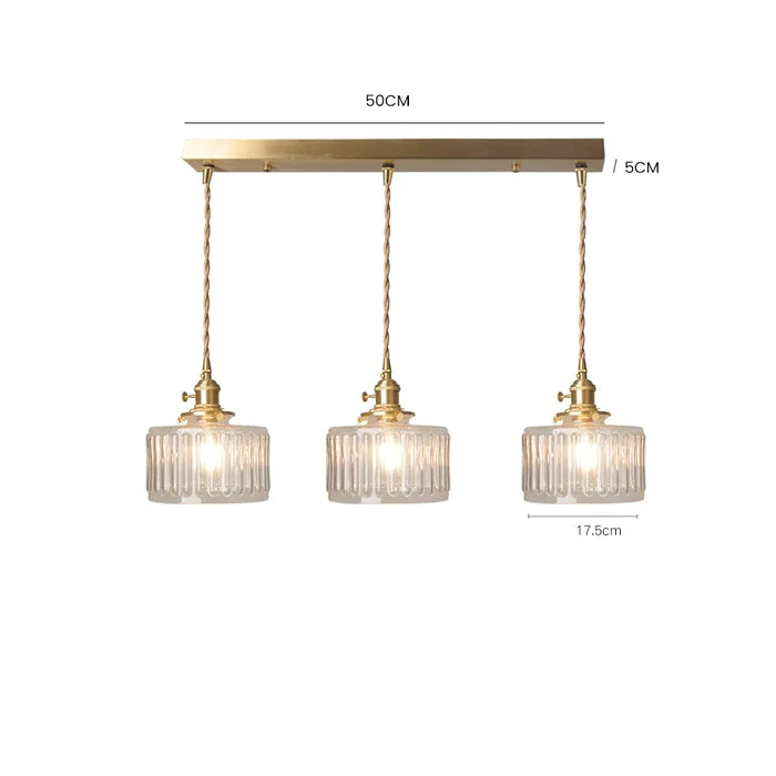 Vintage Crystal Glass Pendant Lamp for Elegant Settings