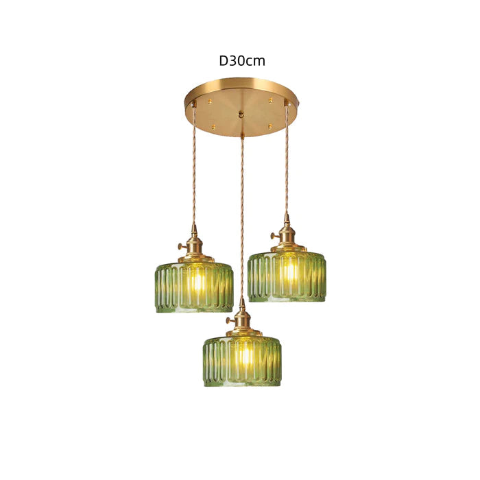Vintage Crystal Glass Pendant Lamp for Elegant Settings