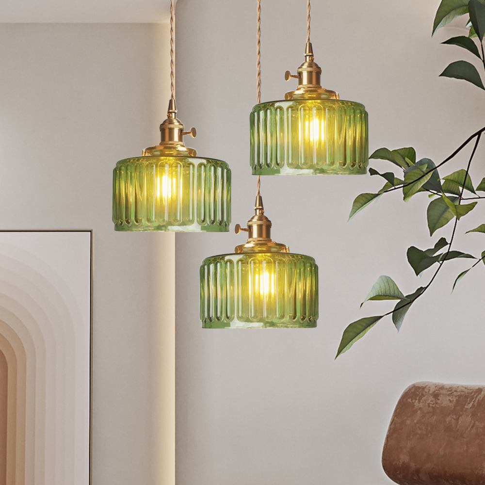 Vintage Crystal Glass Pendant Lamp for Elegant Settings