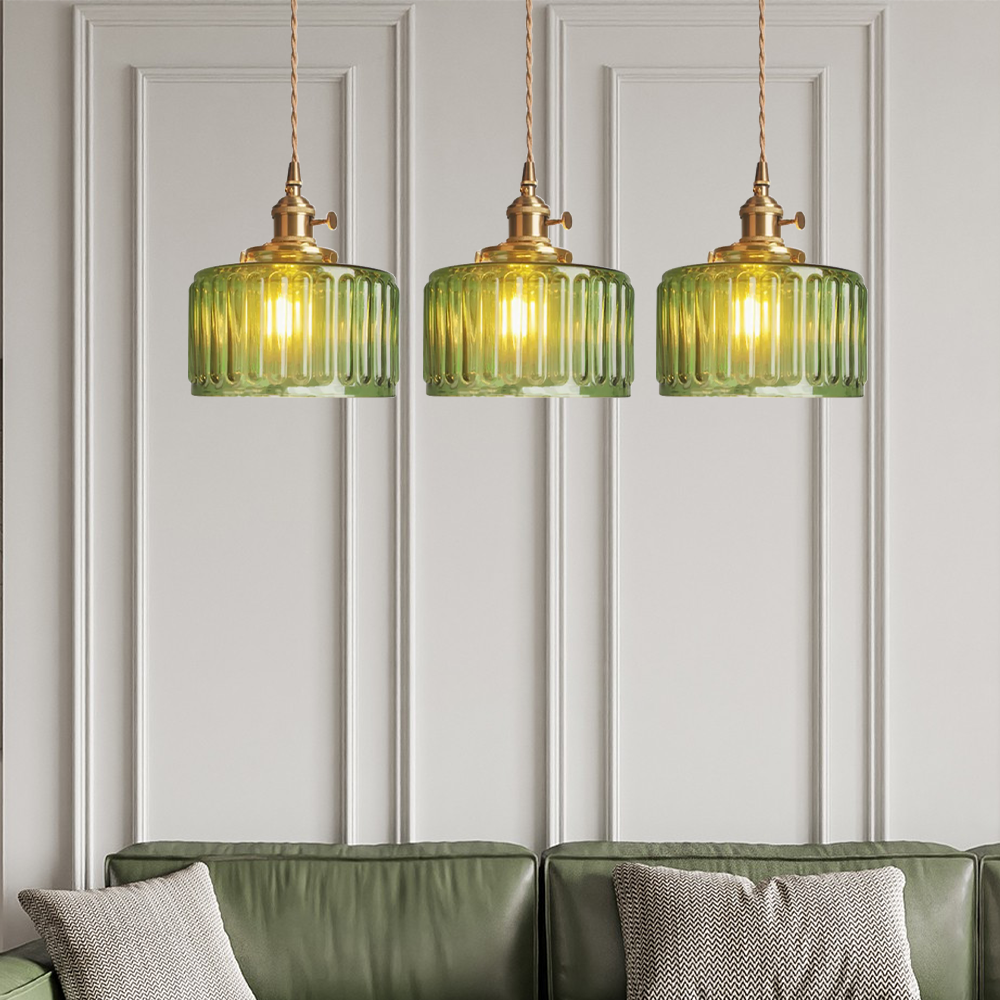Vintage Crystal Glass Pendant Lamp for Elegant Settings